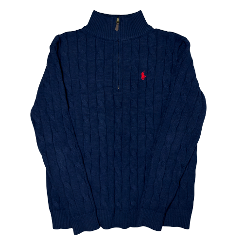 RL CABLE KNIT SWEATER L